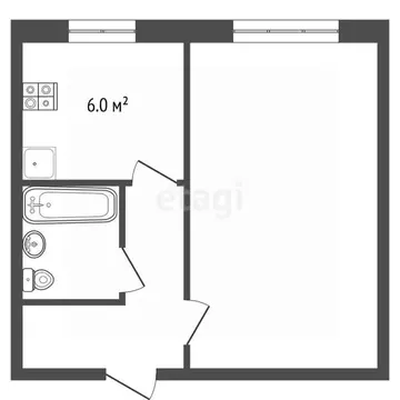 1-к кв. Владимирская область, Муром Нижегородская ул., 43 (28.0 м)