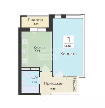 1-к кв. Воронежская область, Воронеж ул. Славы, 7 (38.0 м)