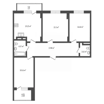 3-к кв. Марий Эл, Йошкар-Ола проезд Прибрежный, 12 (104.0 м)