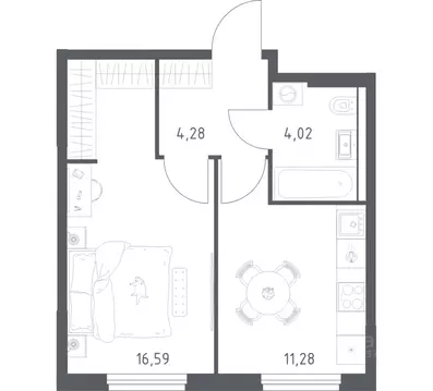 1-к кв. Башкортостан, Уфа ул. Минигали Губайдуллина, 8к9 (36.17 м)
