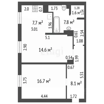 2-к кв. Воронежская область, Воронеж ул. Карла Маркса, 112 (60.0 м)