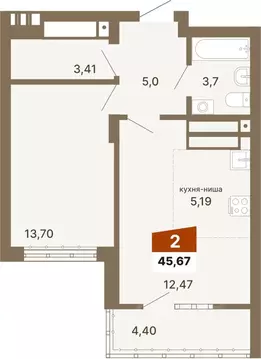 2-к кв. Свердловская область, Екатеринбург ул. Волгоградская, 197к2 ...