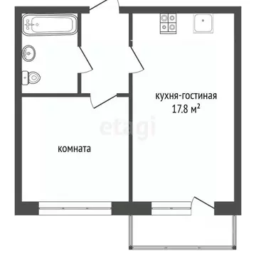 1-к кв. Краснодарский край, Анапа ул. Адмирала Пустошкина, 22к10 (37.3 ...