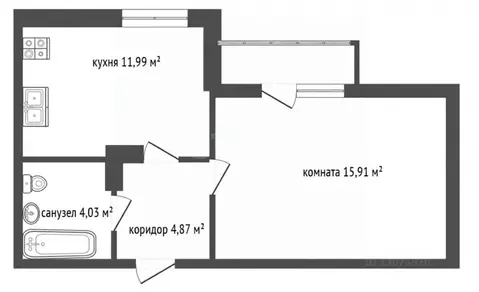 1-к кв. Ярославская область, Ярославль ул. Лескова, 42 (38.24 м)