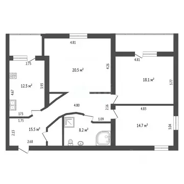 3-к кв. Марий Эл, Йошкар-Ола ул. Анникова, 10А (96.5 м)