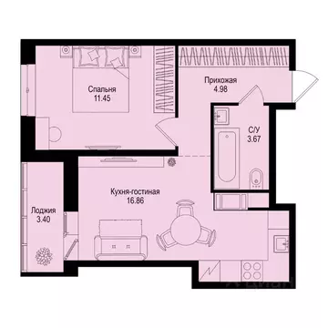 1-к кв. Ленинградская область, Всеволожский район, Заневское городское ...