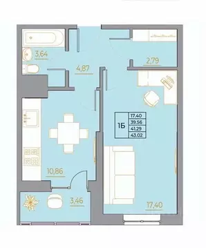 1-к кв. Ростовская область, Ростов-на-Дону Новый Горизонт жилой ...