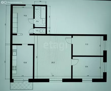 3-комнатная квартира: посёлок городского типа Селижарово, Советский ...