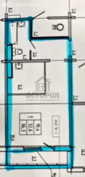 Квартира-студия: Красноярск, улица Спандаряна, 1 (32.6 м)