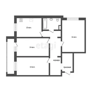 3-комнатная квартира: Дмитров, улица Космонавтов, 54 (82 м)