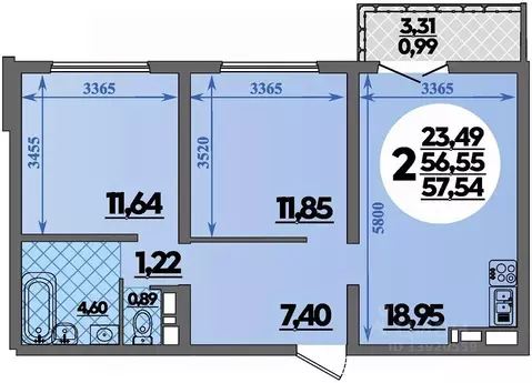 2-к кв. Краснодарский край, Новороссийск Город у Моря жилой комплекс ...