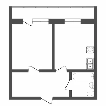1-комнатная квартира: Тюмень, улица Салтыкова-Щедрина, 58/3 (45 м)