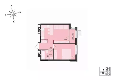 1-к кв. Удмуртия, Ижевск ул. Леваневского (39.1 м)