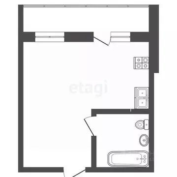 Студия Тюменская область, Тюмень ул. Судостроителей, 71 (32.7 м)