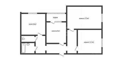 3-к кв. Белгородская область, Белгород 10-й мкр, ул. Спортивная, 2 ...