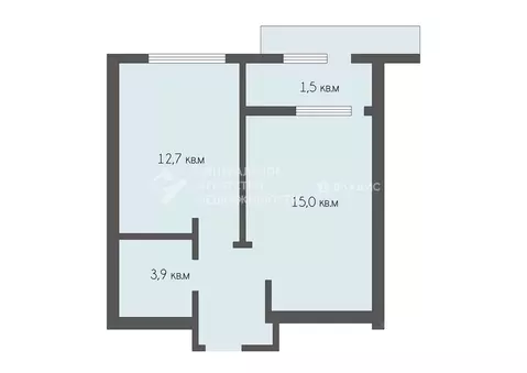 1-к кв. Рязанская область, Рязань Вега жилой комплекс (37.37 м)