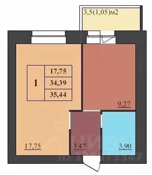 1-к кв. Ярославская область, Ярославль Северный жилрайон, 15-й мкр,  ...