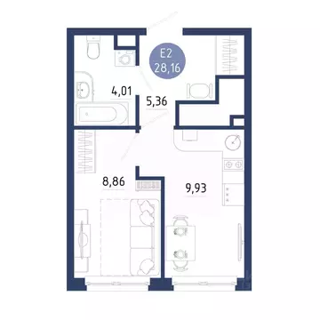 1-к кв. Рязанская область, Рязанский муниципальный округ, с. Дядьково ...