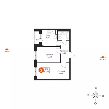 2-к кв. Тверская область, Конаковский муниципальный округ, Редкино пгт ...