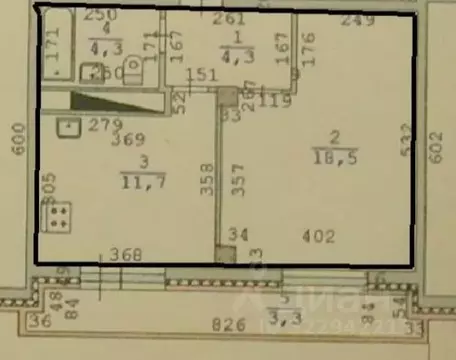 1-к кв. Свердловская область, Екатеринбург ул. 8 Марта, 194 (38.8 м)