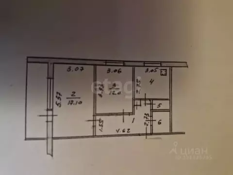 2-к кв. Чувашия, Чебоксары Гражданская ул., 131 (52.5 м)