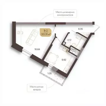 1-к кв. Татарстан, Казань ул. Горьковское Шоссе, 2Ак2 (37.7 м)