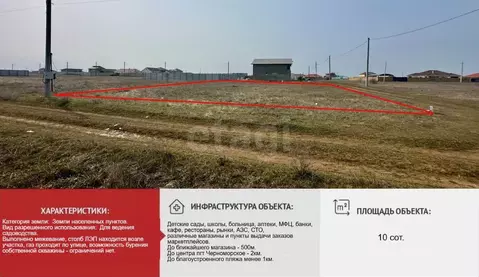 Участок в Крым, Черноморский район, с. Новосельское, Мечта-1 СНТ 673 ...