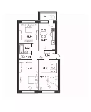 3-к кв. Новгородская область, Великий Новгород ул. Якова Павлова, 15 ...