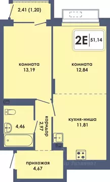 2-к кв. Пермский край, Пермь Камская Долина мкр, Аксиома жилой ...