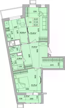 2-к кв. Белгородская область, Белгород ул. Игоря Чернухина (65.41 м)