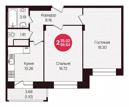 2-к кв. Чувашия, Новочебоксарск ул. Воинов-интернационалистов, поз24 ...