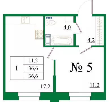 1-к кв. Ленинградская область, Гатчина Красносельское ш., 4А (36.6 м)