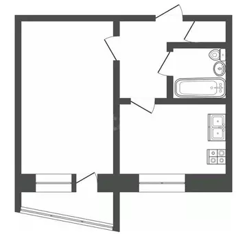 1-к кв. Владимирская область, Ковров ул. Строителей, 22к2 (38.3 м)