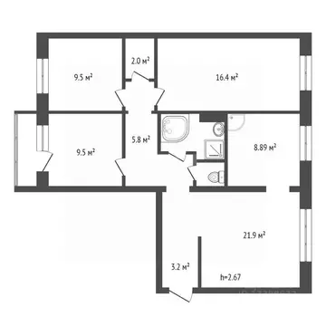 4-к кв. Красноярский край, Красноярск ул. 78-й Добровольческой ...