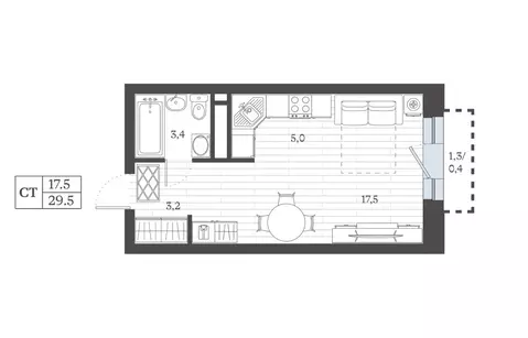 Студия Дагестан, Дербент ул. Сальмана (29.49 м)