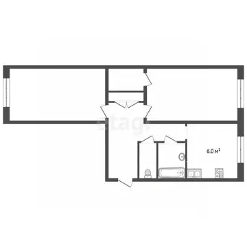 2-к кв. Ярославская область, Ярославль ул. Маланова, 12к2 (46.9 м)