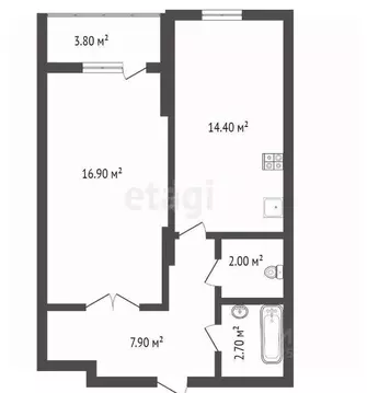 1-к кв. Воронежская область, Воронеж ул. 9 Января, 133 (44.3 м)
