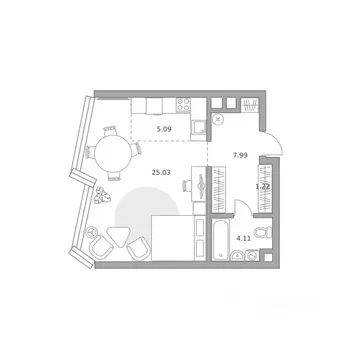 1-к кв. Москва ул. Народного Ополчения (43.44 м)
