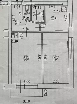 2-комнатная квартира: Светлый, Заводская улица, 6 (42 м)