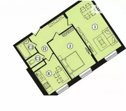 2-комнатная квартира: Санкт-Петербург, улица Щербакова, 3к1 (51.3 м)