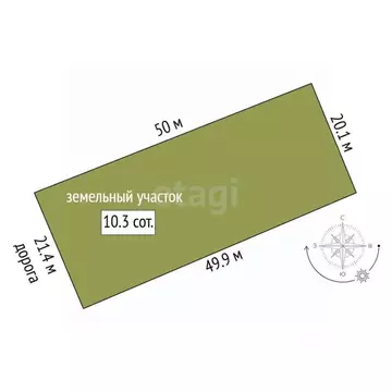 Участок в Крым, Симферопольский район, с. Донское ул. Луговая (10.29 ...