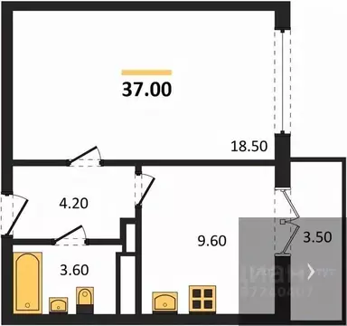 1-к кв. Воронежская область, Новоусманский район, пос. Отрадное ул. ...