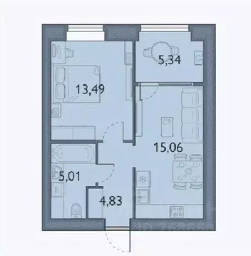 1-к кв. Брянская область, Брянский район, пос. Мичуринский, ...