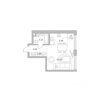 1-к кв. Москва ул. Народного Ополчения (33.34 м)