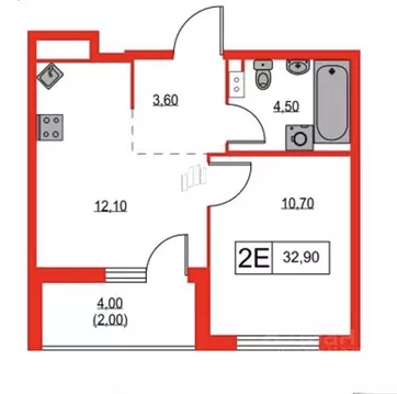 1-к кв. Ленинградская область, Ломоносовский район, Лаголовское с/пос, ...