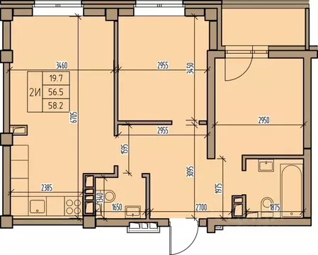2-к кв. Хакасия, Абакан ул. Комарова, 7 (58.2 м)