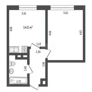 1-к кв. Вологодская область, Вологда ул. Возрождения, 35к1 (38.7 м)