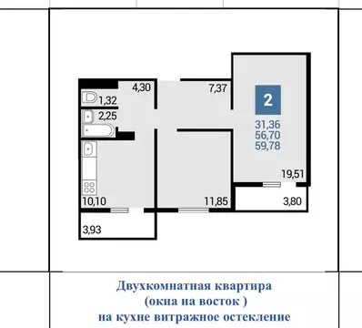 2-к кв. Краснодарский край, Анапа ул. Ленина, 239 (60.0 м)