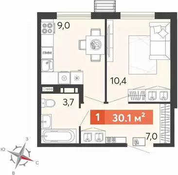 1-к кв. Пензенская область, Нижнеломовский район, с. Кривошеевка  ...