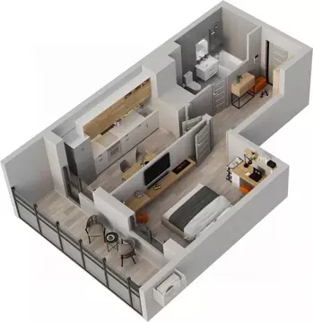 1-к кв. Татарстан, Набережные Челны ул. Карманова, 45 (40.6 м)